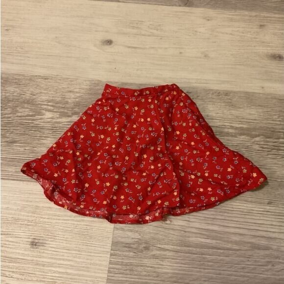 Pleasant Company American Girl of Today Doll Play Outfit Skirt Red Floral 1998 - Picture 1 of 5